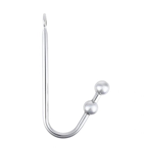 Two Stainless Balls Steel Hook 4417 Anal Pleasurable 0804